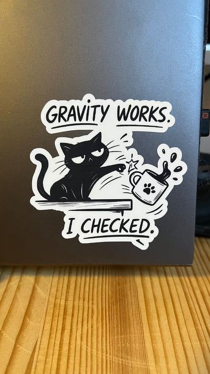 Samolepka Gravity works