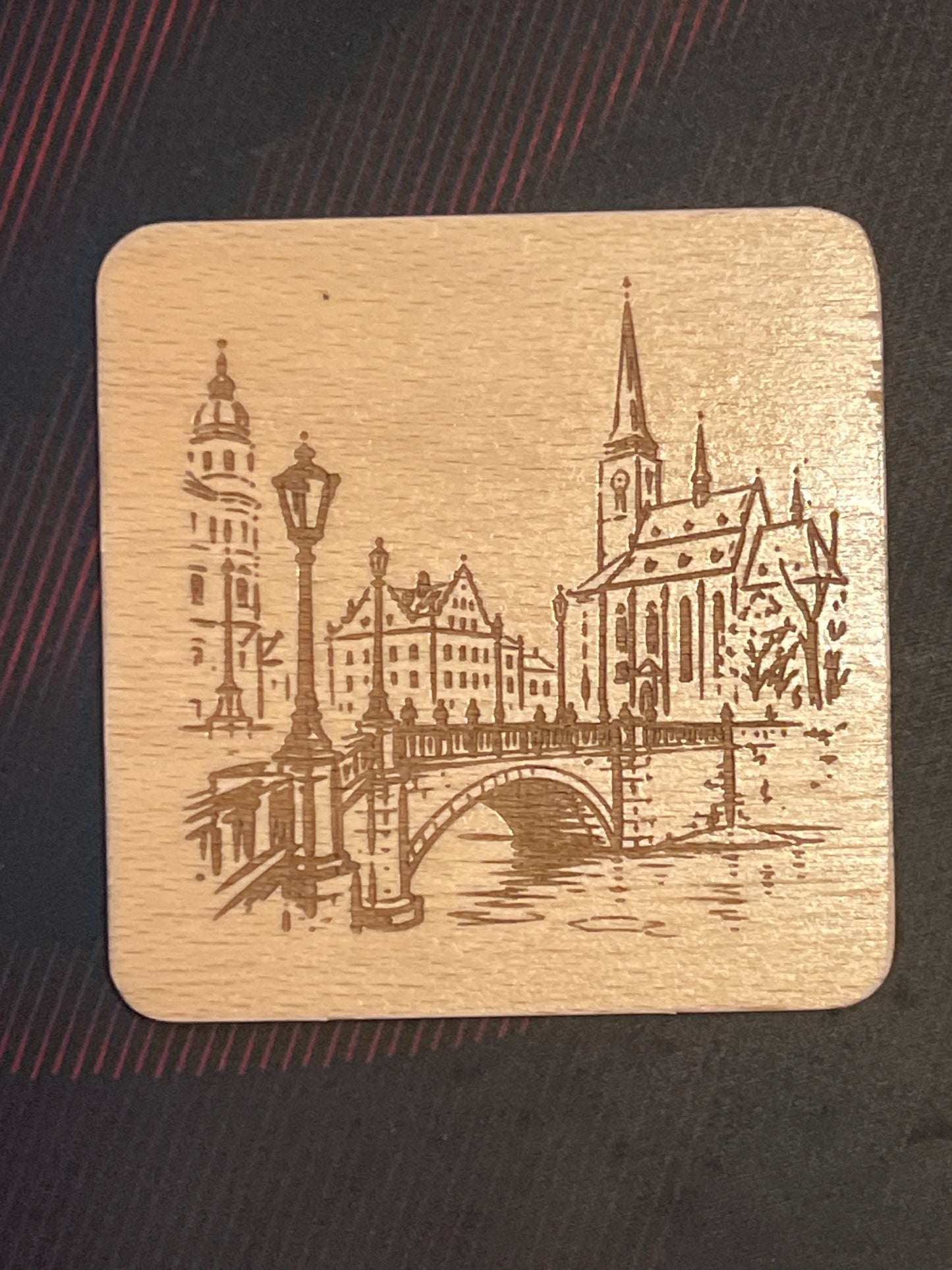 Dřevěný podtácek: Plzeň