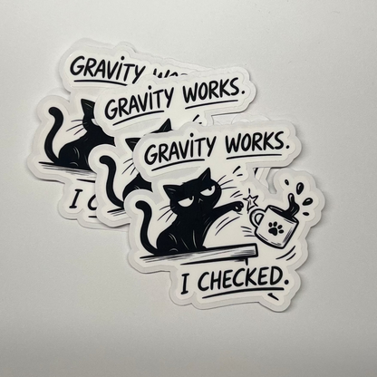 Samolepka Gravity works