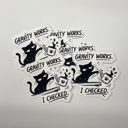Samolepka Gravity works