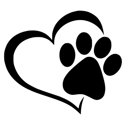 Iron-on vinyl sticker - Heart and Paw