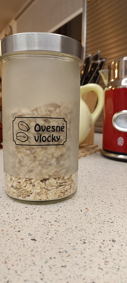 Stylish stickers for spices and kitchen containers