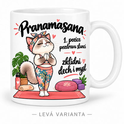 Hrnek jóga pozdrav slunci 1/12  Pranamasana