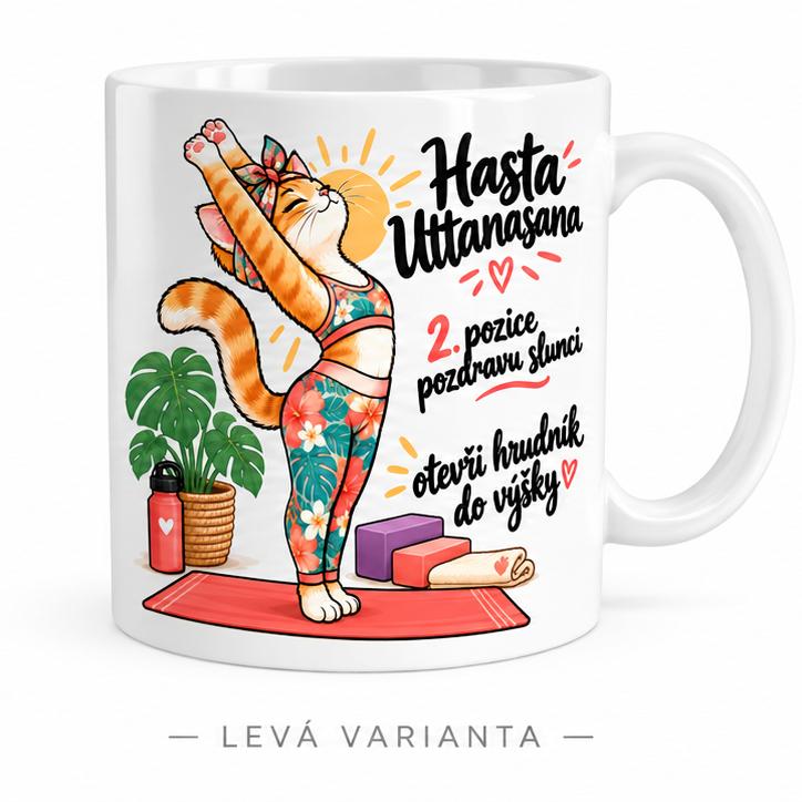 Hrnek jóga pozdrav slunci 2/12 Hasta Uttanasana