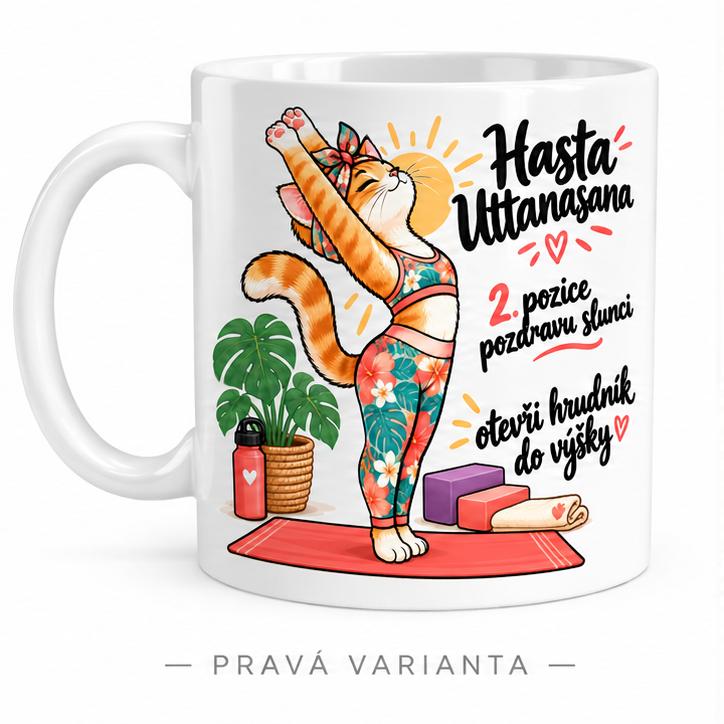 Hrnek jóga pozdrav slunci 2/12 Hasta Uttanasana