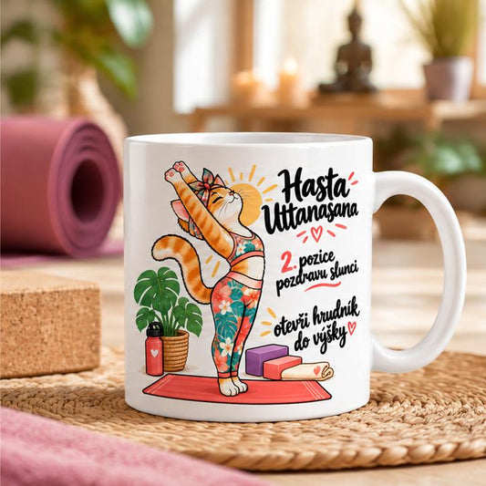 Hrnek jóga pozdrav slunci 2/12 Hasta Uttanasana