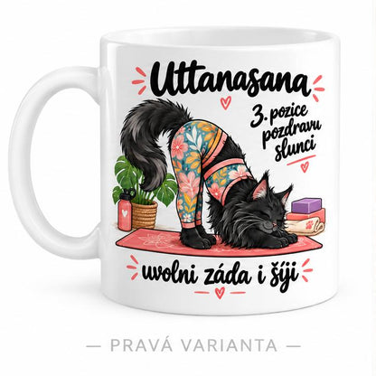 Hrnek jóga pozdrav slunci  3/12 Uttanasana