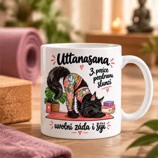 Hrnek jóga pozdrav slunci  3/12 Uttanasana