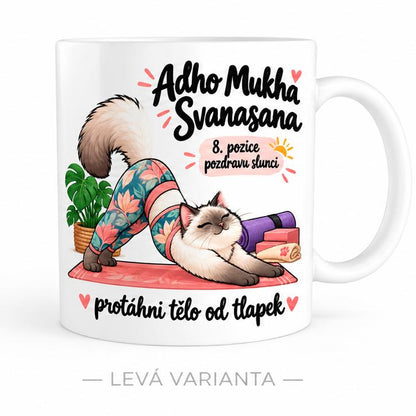 Hrnek jóga pozdrav slunci 8/12 Adho Mukha Svanasana