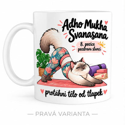 Hrnek jóga pozdrav slunci 8/12 Adho Mukha Svanasana