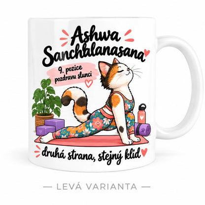 Hrnek jóga pozdrav slunci 9/12 Ashwa Sanchalanasana