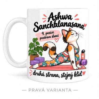 Hrnek jóga pozdrav slunci 9/12 Ashwa Sanchalanasana