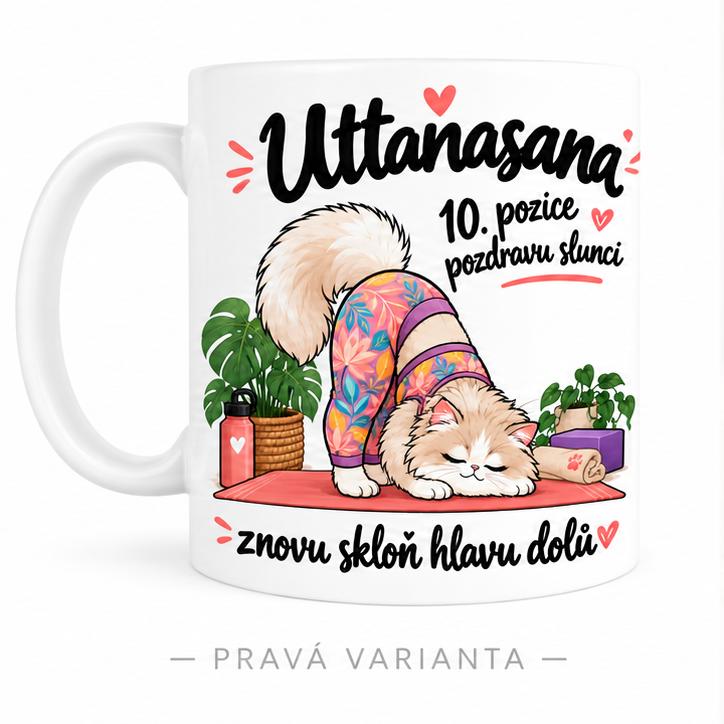 Hrnek jóga pozdrav slunci 10/12 Uttanasana