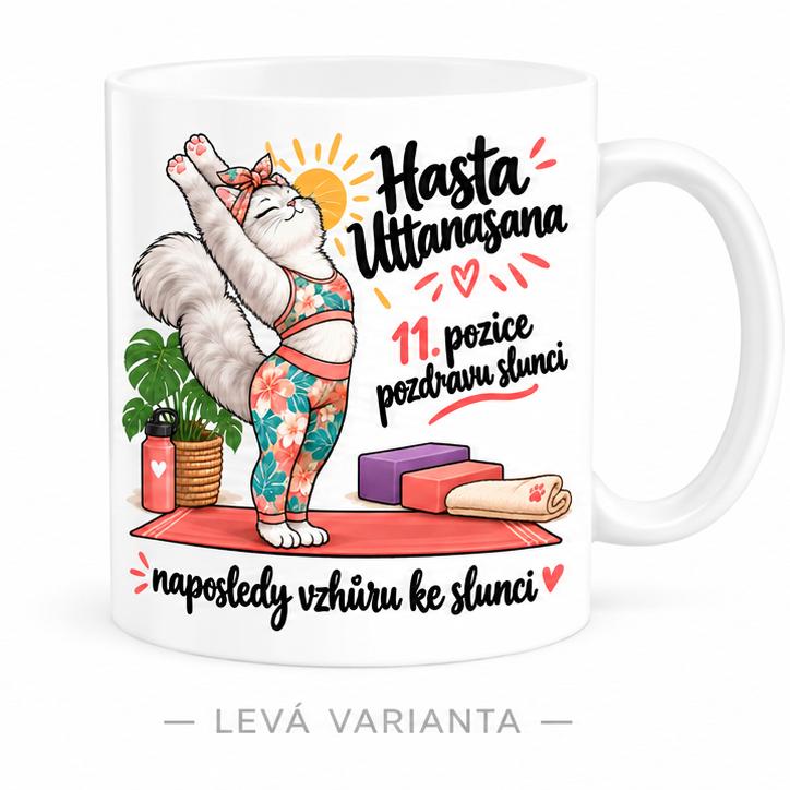Hrnek jóga pozdrav slunci 11/12 Hasta Uttanasana
