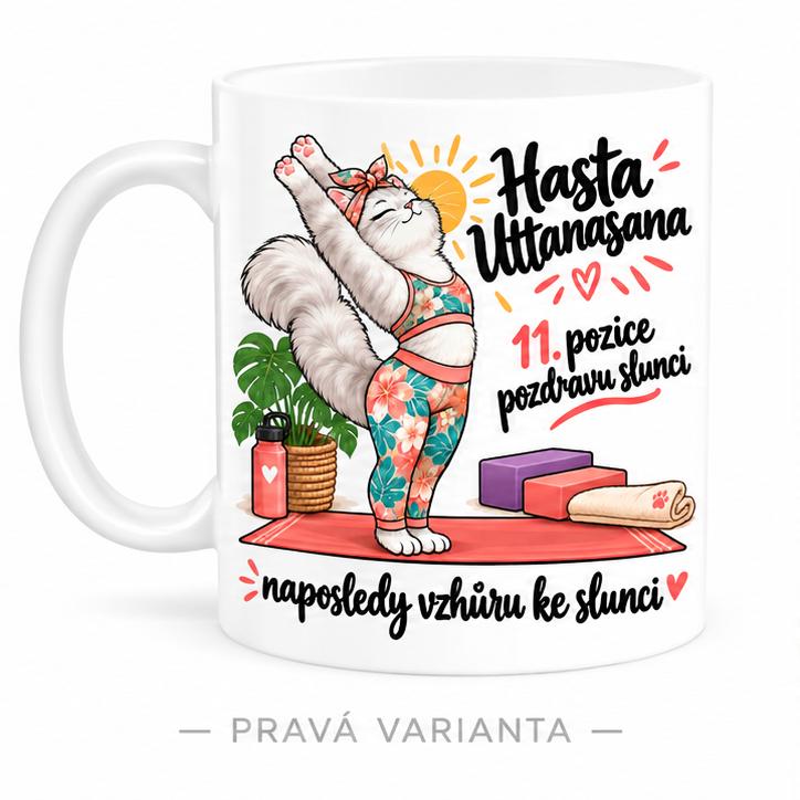Hrnek jóga pozdrav slunci 11/12 Hasta Uttanasana