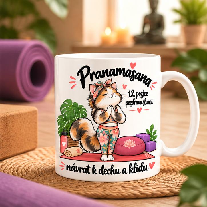 Hrnek jóga pozdrav slunci 12/12  Pranamasana