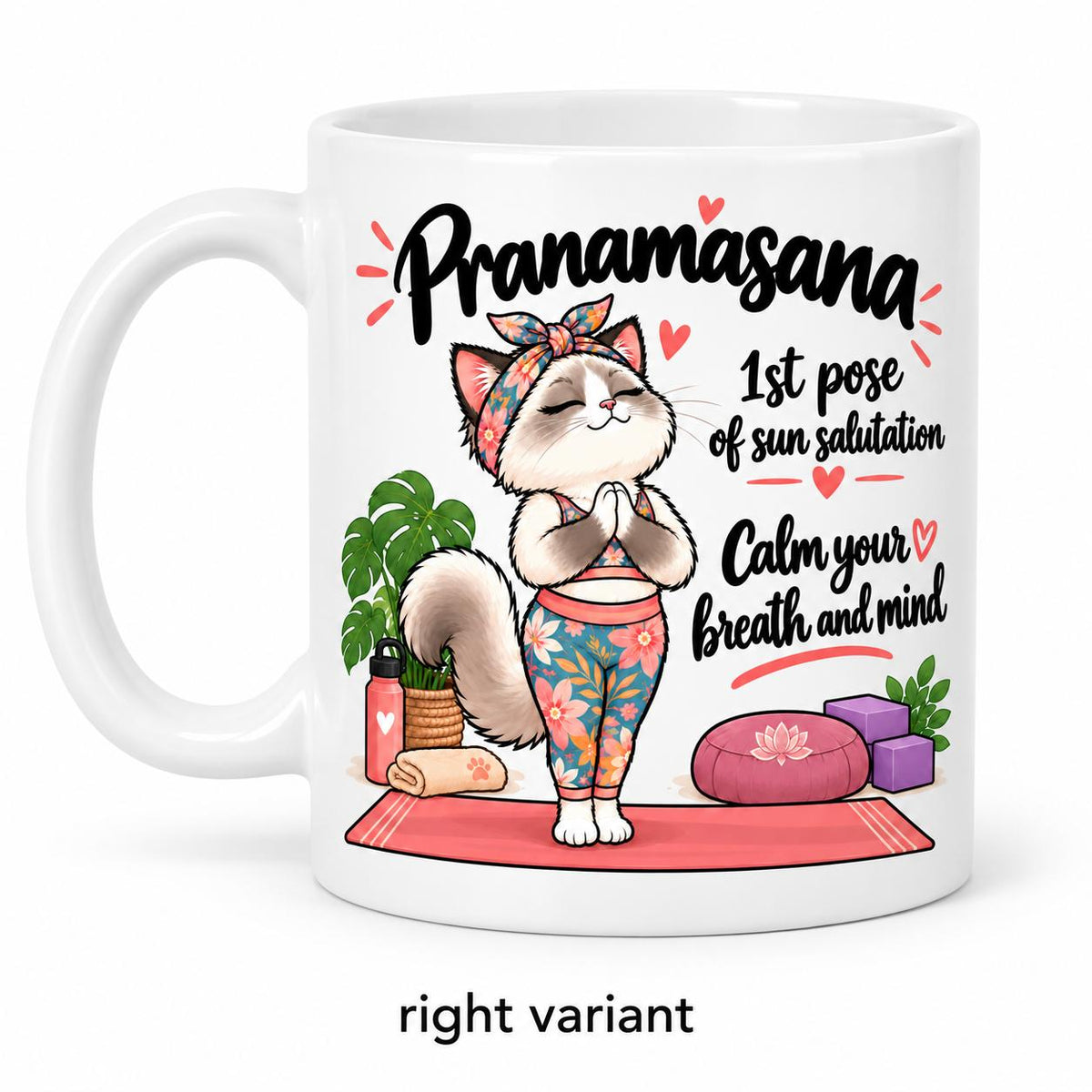 Mug Joga Sun Salutation pose 1/12