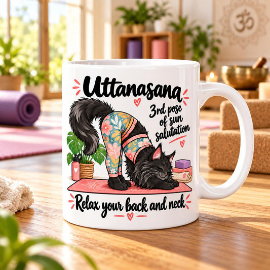Mug Joga Sun Salutation pose 3/12 Uttanasana