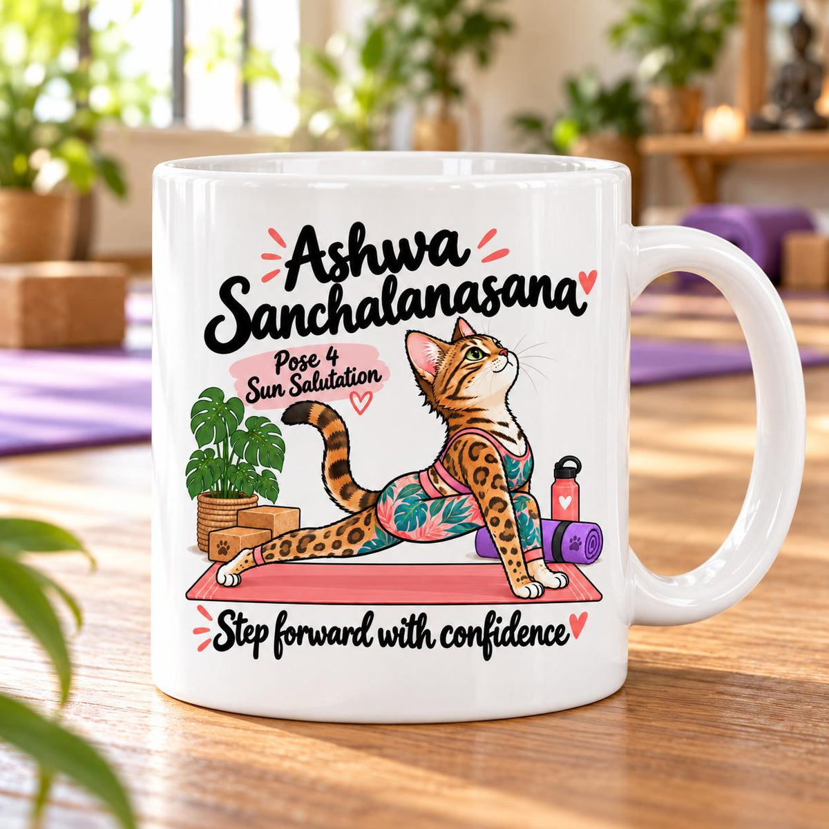 Mug Joga Sun Salutation pose 4/12