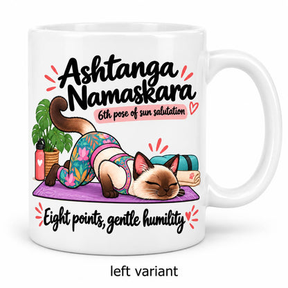 Mug Joga Sun Salutation pose 6/12 Ashtanga Namaskara