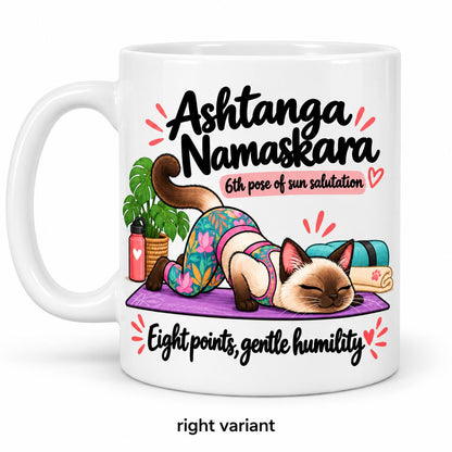 Mug Joga Sun Salutation pose 6/12 Ashtanga Namaskara