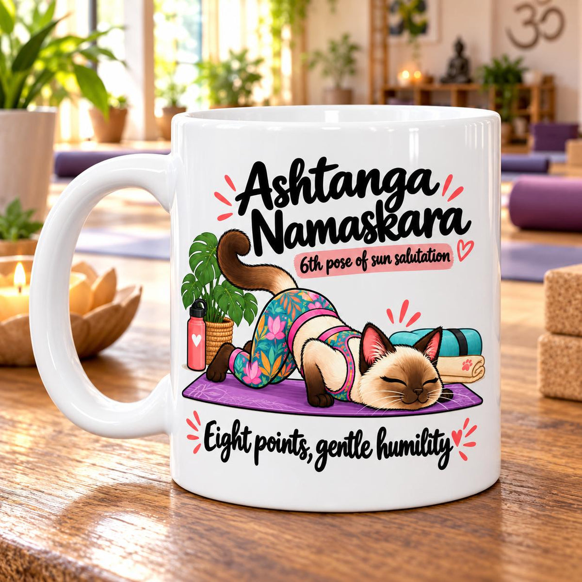 Mug Joga Sun Salutation pose 6/12 Ashtanga Namaskara