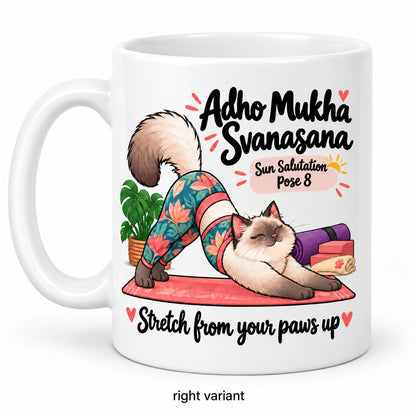 Mug Joga Sun Salutation pose 8/12