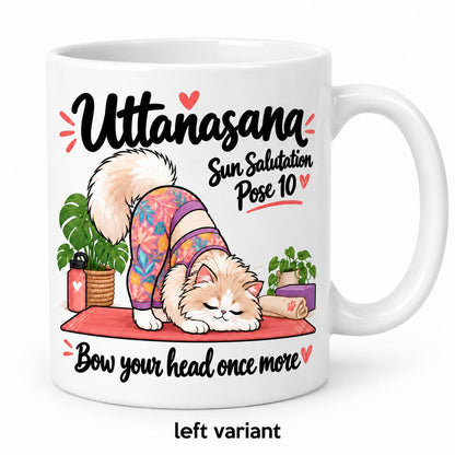 Mug Joga Sun Salutation pose 10/12
