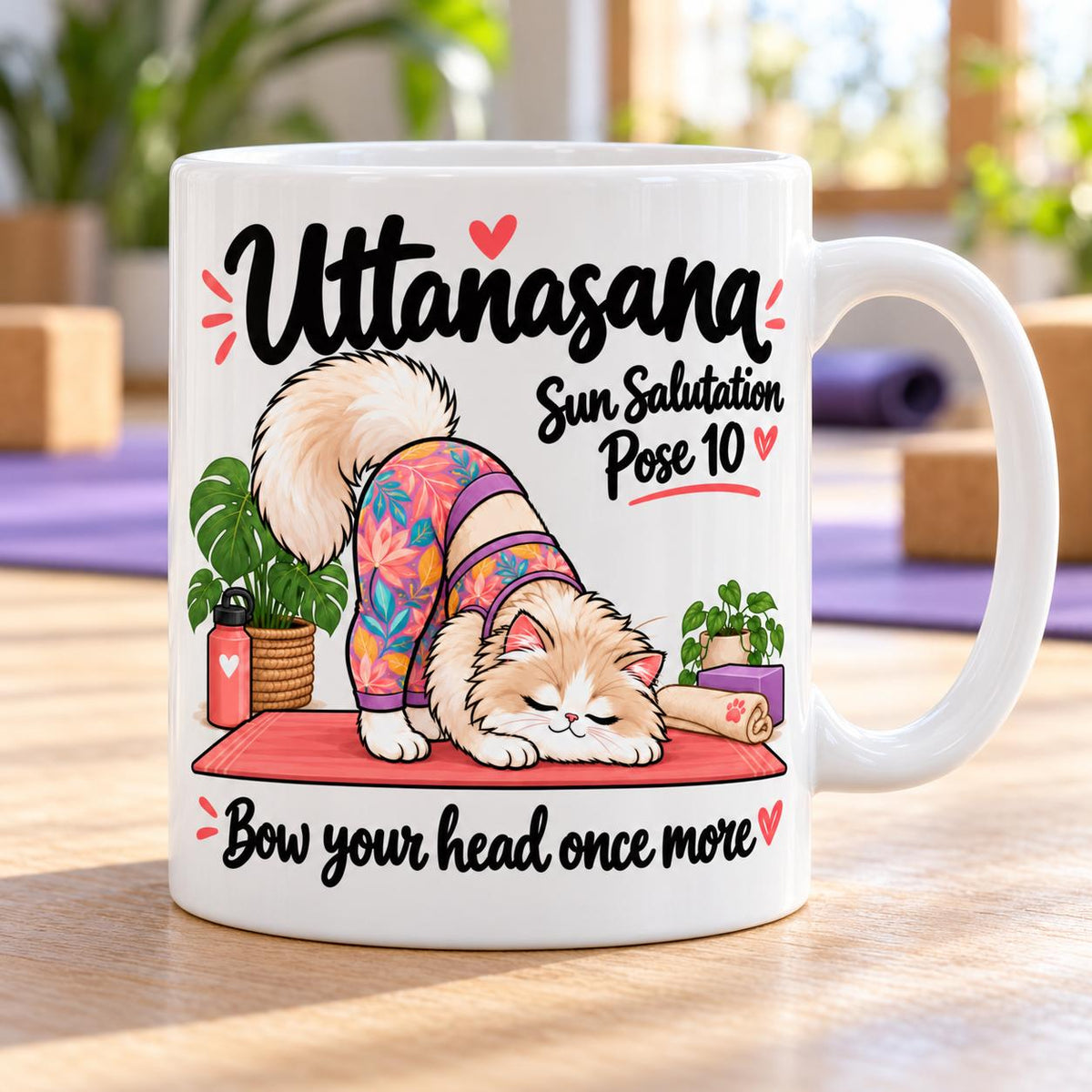 Mug Joga Sun Salutation pose 10/12