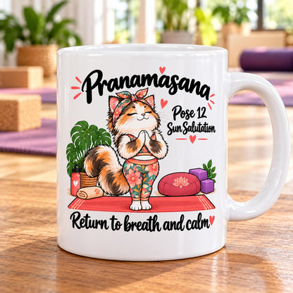 Mug Joga Sun Salutation pose 12/12