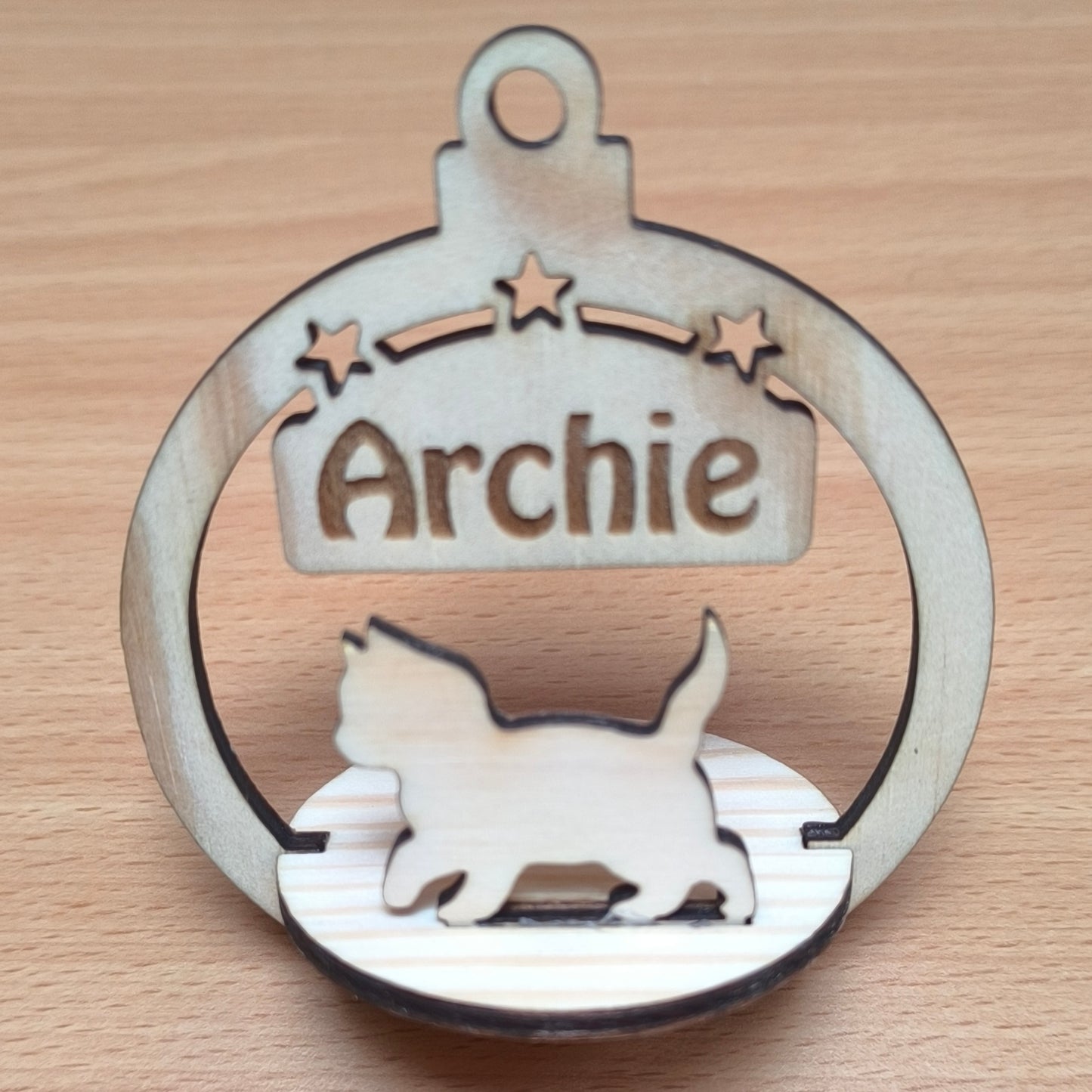 Vánoční 3D ozdoba s popiskem