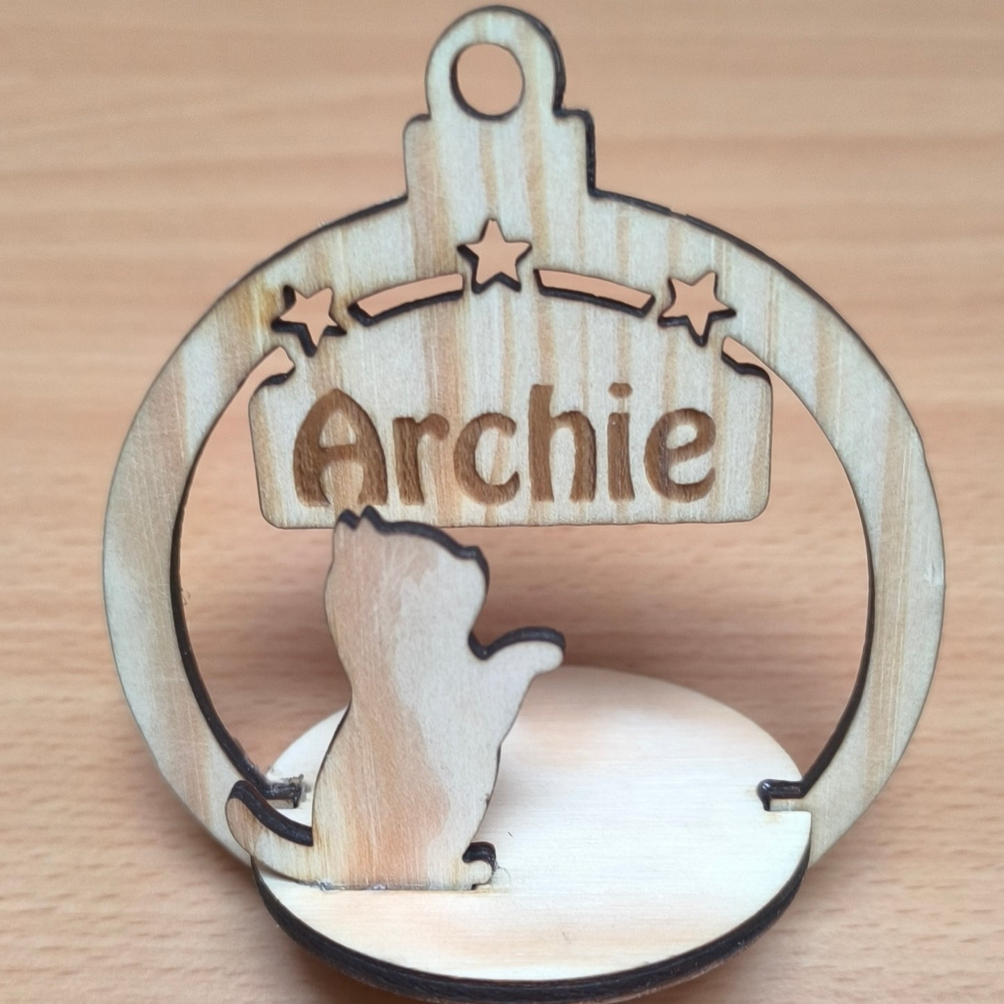 Vánoční 3D ozdoba s popiskem