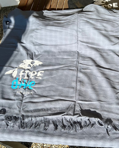 ručník s motivem na přání freedive praha